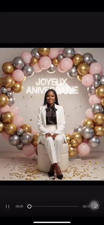 Partie 4: voici quelques prompts Gemini féminins  1-Ouvrez Gemini  2-Ajoutez votre photo  3-collez un prompt  PROMPT 1: Crée une image d'anniversaire glamour d'une jeune femme (en utilisant mon visage et ma coiffure tels qu’ils apparaissent sur la photo envoyée, sans modification). Elle est assise avec élégance sur un tabouret dans un studio lumineux, habillée d’un costume féminin blanc ou d’une robe élégante, avec un nœud papillon noir ou une touche chic. L’arrière-plan est décoré de ballons dorés, argentés et roses, avec l’inscription lumineuse "JOYEUX ANNIVERSAIRE" en grand derrière elle. L’ambiance est festive, moderne, avec une lumière douce et professionnelle. L’image doit dégager une atmosphère joyeuse, classe et mémorable.qualité réaliste et détaillée. PROMPT 2: Création d’un portrait studio ultra réaliste de la même femme que sur les photos de référence, physiquement identique à l’image (même visage, type de corps, teint, couleur des cheveux et apparence générale).* Elle est assise sur un sol blanc propre, pieds nus, les jambes pliées et les bras doucement enroulés autour de ses genoux. Elle porte un jean bleu coupe droite et un blazer ouvert noir. Sa tête est légèrement inclinée sur le côté, les yeux fermés, exprimant calme et sérénité. La lumière naturelle entre dans la pièce, projetant des motifs géométriques nets de lumière et d’ombre sur le mur et le sol, créant une atmosphère artistique minimaliste. L’éclairage met doucement en valeur son visage et améliore les textures de sa peau, de ses cheveux et de ses vêtements. *Textures très détaillées* : tons de peau naturels, voile bien fait, tissu en denim et tissu lisse du blazer.   *Style* : photographie artistique professionnelle, composition cinématographique et élégante, esthétique minimaliste.   *Résolution* : 8K, mise au point ultra nette, look rêveur et sophistiqué. PROMPT 3: Créez un portrait vertical hyper-réaliste au format 1080x1920, caractérisé par un éclairage cinématographique net et un contraste intense. Une lumière ronde derrière elle, avec un angle qui sublime le menton et le cou, et la tête légèrement inclinée sur le côté. La composition évoque grâce, élégance et puissance silencieuse. L'arrière-plan est d'un rouge cramoisi profond et saturé, créant un contraste audacieux avec la peau lumineuse et la garde-robe sombre et sophistiquée du modèle. Le look séduisant est fortement directionnel, projetant des reflets dorés chauds sur un côté du visage, tandis que l'autre côté reste dans une nuance plus froide, mettant en valeur la structure tridimensionnelle du visage avec précision architecturale. L'expression du sujet est énigmatique et subtile - yeux semi-fermés, lèvres douces et détendues - suggérant mystère et assurance. La modèle porte un pantalon tailleur ou un costume-pardessus structuré, associant des couleurs neutres et puissantes et des lignes nettes qui reflètent autonomie, leadership et féminité affirmée. Les textures riches contrastent avec la peau rosée, et une retouche minimale préserve la texture naturelle et les imperfections délicates, renforçant le réalisme. La tension est créée par un éclairage rapproché, un contrôle précis des tons et l'intimité presque oppressante de la proximité de la caméra. Aucun accessoire n'est nécessaire; l'impact visuel repose uniquement sur la lumière, l'ombre, la saturation des couleurs et la posture, évoquant haute couture, féminité moderne et empowerment #promptgemini #gemini #feminin #femme #fyp #ia