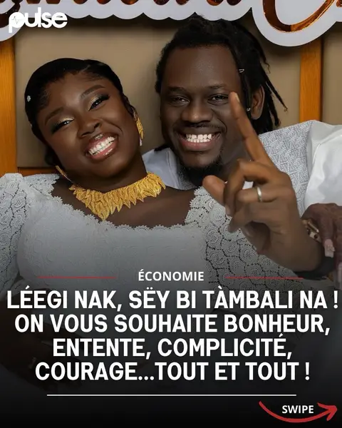 Il a proposé. Elle a dit oui. Ils sont tombés d’accord : ils unissent leur vie, dans les liens du mariage. Pour le meulleur comme pour le pire, comme on dit souvent. Ce ne seront plus deux vies qui se mènent parallèlement : c’est la vie de l’un (e), dans la vie de l’autre. C’est alors tout autre univers qui s’ouvre devant Omaro et Sokhna Bator. Et qu’il est mieilleux, cet univers. Et qu’il peut être pimenté, aussi. Dans tous les cas, on leur souhaite une complicité et une compréhension mutuelle qu’aucune épreuve ne pourra secouer.  Joie, paix, baraka ! #pulseviral