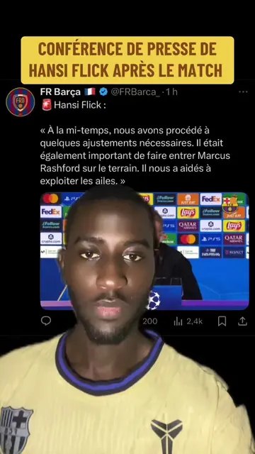Conférence de presse Hansi Flick après le match Barca vs Frankfurt #fy #pourtoi #barcelona #hansiflick #championsleague