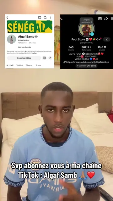 Abonnez vous à ma chaîne YouTube svp #fyp #abonnetoi @Jamaal infos🅿️Ⓜ️ @aboubakar.sadix @Badu_qlfoot2 @ÉVA LA CATALANE💙🖐️❤️ @Tapha Faye @MOUSTAPHA SN 🇸🇳✅ @🇸🇳Kya Catalane💙❤️ @El Hadji Malick Ndiaye 🇸🇳 @Bamba_le_footeux⚽️Thiesois🇸🇳 @__AMEZEMA🤍✨__