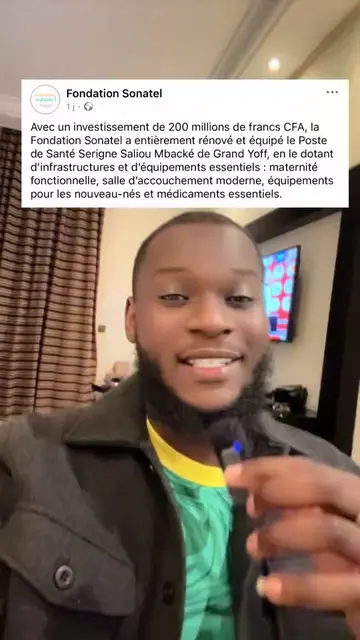 Avec un investissement de 200 millions de francs CFA, la Fondation Sonatel a entièrement rénové et équipé le Poste de Santé Serigne Saliou Mbacké de Grand Yoff, en le dotant d’infrastructures et d’équipements essentiels : maternité fonctionnelle, salle d’accouchement moderne, équipements pour les nouveau-nés et médicaments essentiels. #FondationSonatel #GrandYoff  #CAN2025 #ActualiteSenegal #Maroc