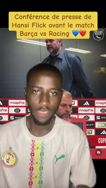 Conférence de presse de Hansi Flick avant le match Barcelone vs Racing Santander #fyp #barcelona #copadelrey #spain #pourtoi