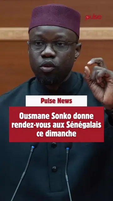 Le Premier ministre Ousmane Sonko prévoit de s’adresser à la nation ce dimanche à travers une communication annoncée sur ses réseaux sociaux. Le chef du gouvernement a annoncé qu’il prendra la parole ce dimanche pour un message destiné aux citoyens sénégalais. L’information a été rendue publique à travers une publication sur ses plateformes numériques, dans laquelle il invite ses compatriotes à un moment d’échange et de dialogue. Cette intervention survient quelques jours après sa participation à une séance de questions d’actualité à l’Assemblée nationale, où plusieurs sujets d’intérêt national ont été abordés, notamment la gouvernance et les perspectives économiques du pays. Lire plus sur Pulse.sn Lien en bio #pulsenewsreels #sinformersurtiktok