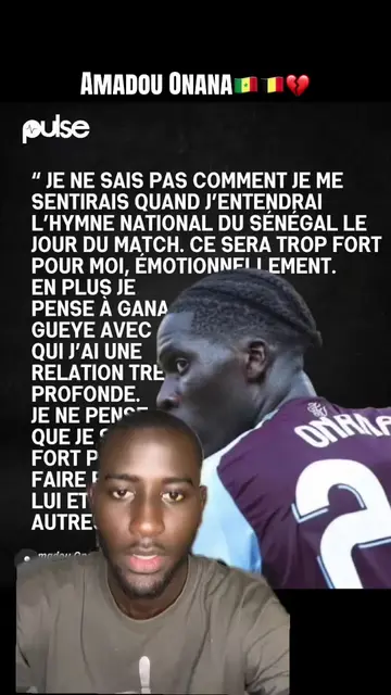 Les paroles de Amadou Onana international belge d’origine sénégalais #pourtoi #footballtiktok #onana #senegal #belgique