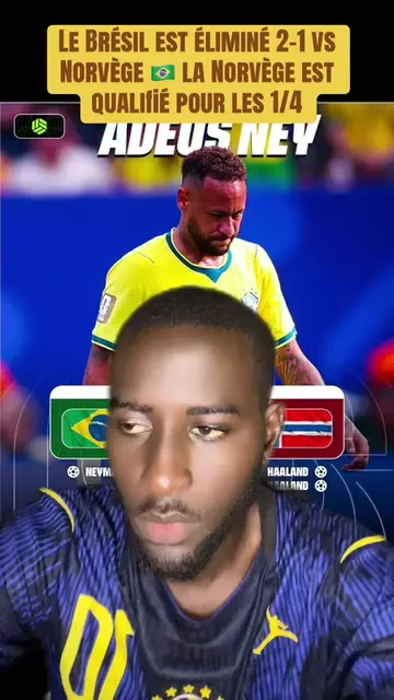 Le Brésil est éliminé 2-1 vs Norvège 🇧🇷 la Norvège est qualifié pour les 1/4 #pourtoi #footballtiktok #brazil #norway #finale