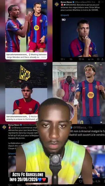 Actu Fc Barcelone Info 20/08/2026💙❤️ #pourtoi #footballtiktok #barcelona #viscabarca🔴🔵 #new