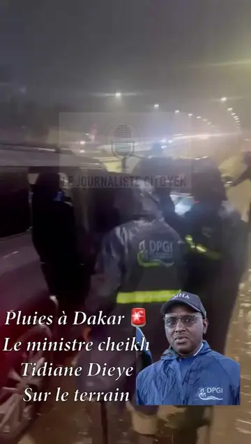 Pluies diluviennes à Dakar 🚨🚨 : le Ministre de l’hydraulique et de l’assainissement sur le terrain… #tiktoksenegal🇸🇳🇸🇳🇸🇳 #information #senegalaise_tik_tok🇸🇳 #pourtoi #viral